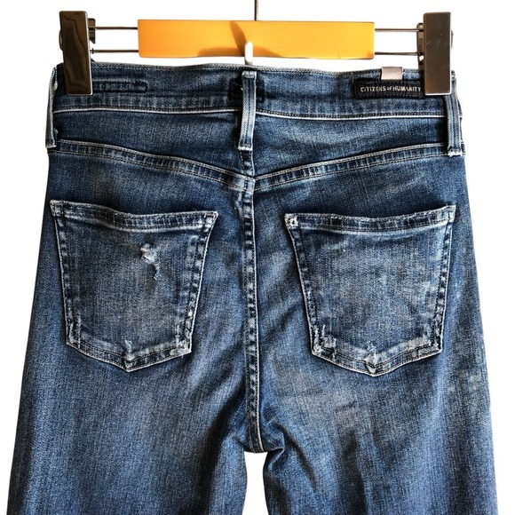 COH the Rocket High Rise Skinny Sz 24 Distressed Blue Jeans with Holes Worn Look - Picture 14 of 16